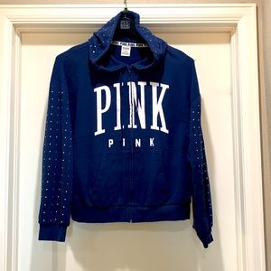 Rhinestone “Pink” Zip-Up!